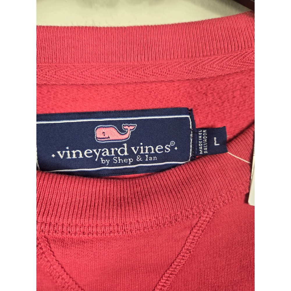 Vineyard Vines Mens Mariner Pink Garment Dyed Crewneck Sweatshirt L 1K001356-618 - Picture 4 of 13